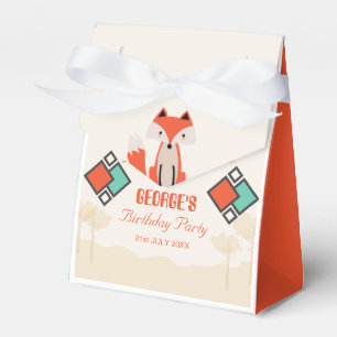 Tribal Fox Colourful Geometric Pattern Birthday Favour Box