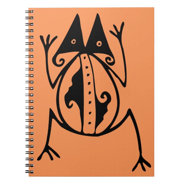 Tribal frog ancient animal tribal art notebook (Front)