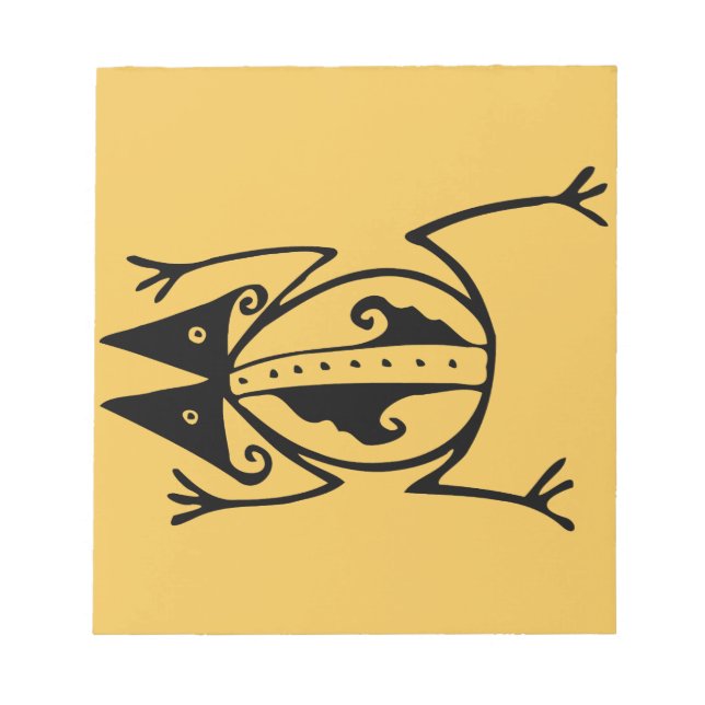 Tribal frog ancient animal tribal art notepad (Front)