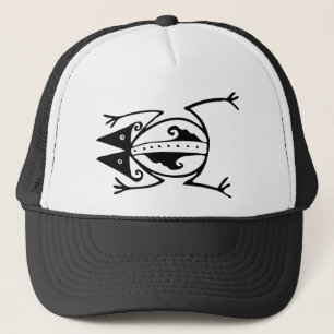 Tribal frog ancient animal tribal art trucker hat