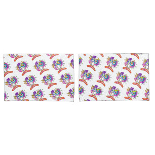 TRIBAL FROWNIE EMOJI MEEMOGIE PILLOWCASE