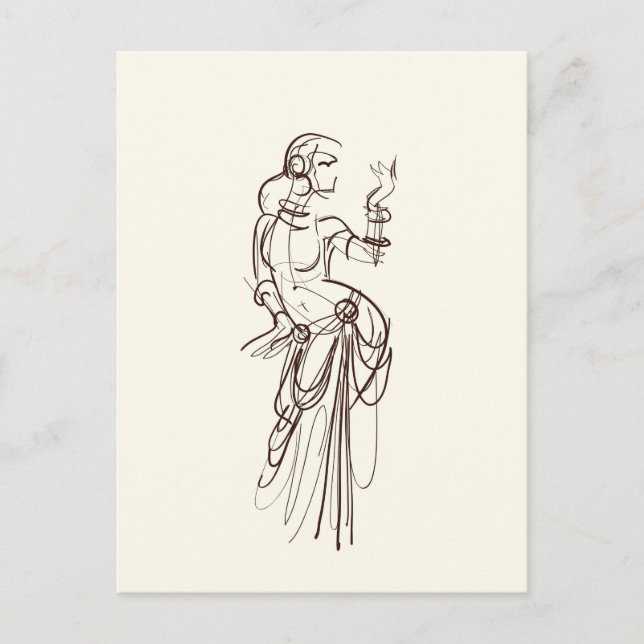 tribal fusion gypsy dancer postcard (Front)