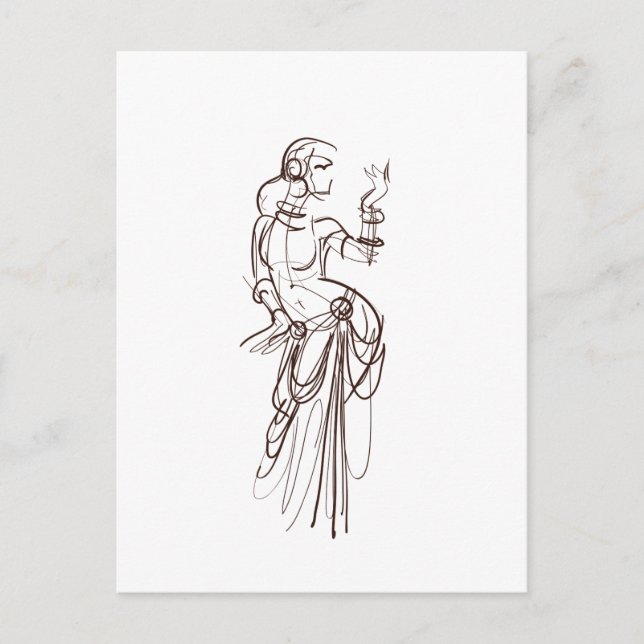 tribal fusion gypsy dancer postcard (Front)