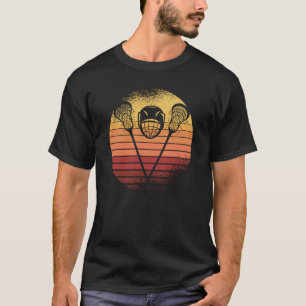 Tribal Game Vintage Retro Lacrosse Player Silhouet T-Shirt