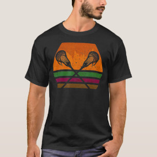 Tribal Game Vintage Retro Lacrosse Player Silhouet T-Shirt