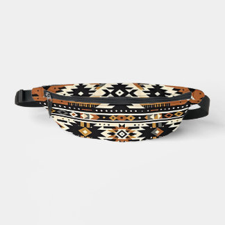 Tribal Geometric Earth-Tone Bum Bags