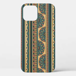 Tribal Geometric Ethnic Vintage Background iPhone 12 Case