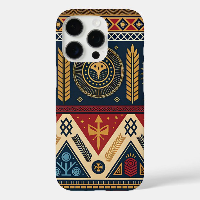 Tribal Geometric Fox Pattern Phone Case (Back)