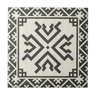Tribal geometric pattern (Amulet) Ceramic Tile