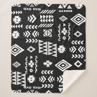 Tribal geometric: stylish seamless background. sherpa blanket