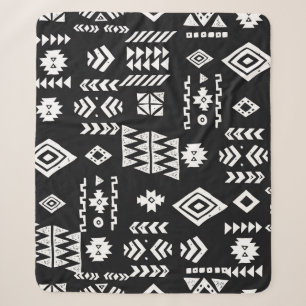 Tribal geometric: stylish seamless background. sherpa blanket