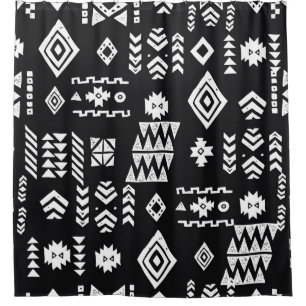 Tribal geometric: stylish seamless background. shower curtain