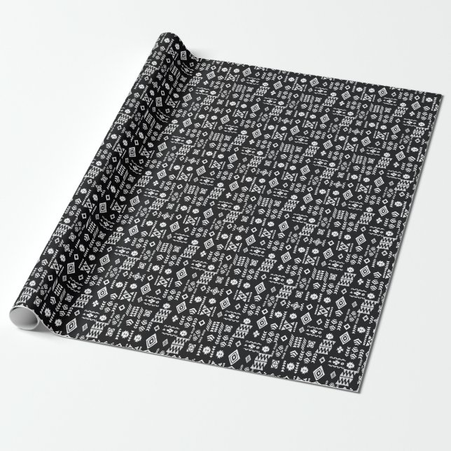 Tribal geometric: stylish seamless background. wrapping paper (Unrolled)
