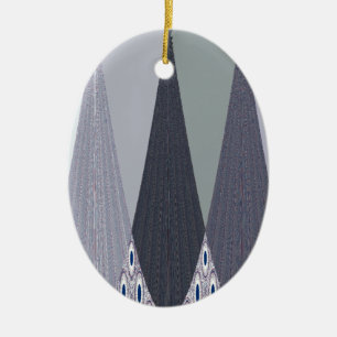 Tribal Geometry pattern Ceramic Tree Decoration