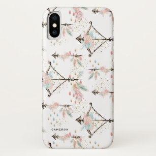 Tribal Glitter Boho Floral Bow and Arrow Pattern Case-Mate iPhone Case
