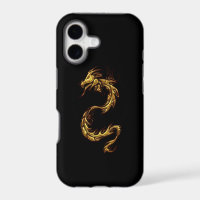 Tribal Gold Dragon Fantasy Art iPhone Case