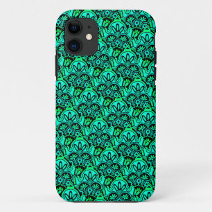 Tribal Green and Black iPhone case