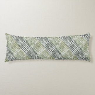Tribal Green Stripes Abstract Pattern  Body Cushion