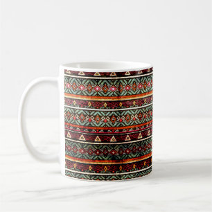 Tribal grunge ethno folk pattern in retro style coffee mug
