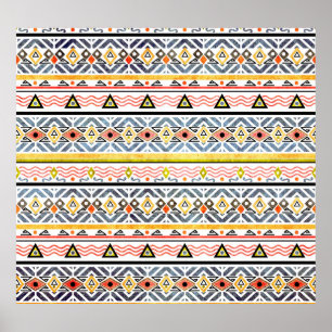 Tribal Grunge: Ethno Folk Retro. Poster
