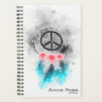 *~* Tribal Grunge Peace Sign Feathers Flowers Boho