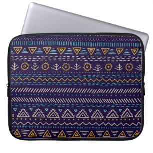 Tribal Hand-Drawn: Ethnic Seamless Pattern Laptop Sleeve