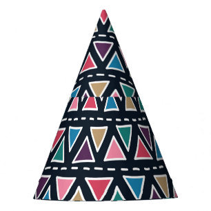 Tribal Hand Drawn, Seamless Abstract. Party Hat