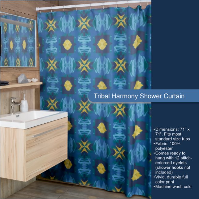Tribal Harmony Shower Curtain (Creator Uploaded)