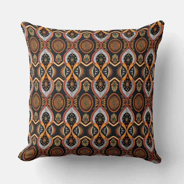Tribal Harmony Throw Pillow (Front)