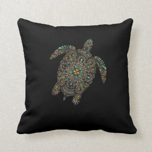 Tribal Hawaiian Sea Turtle Cushion