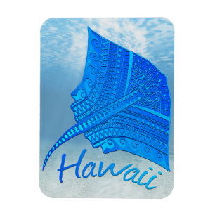 Tribal Hawaiian Stingray Magnet