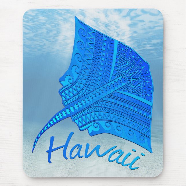 Tribal Hawaiian Stingray Mouse Pad (Front)