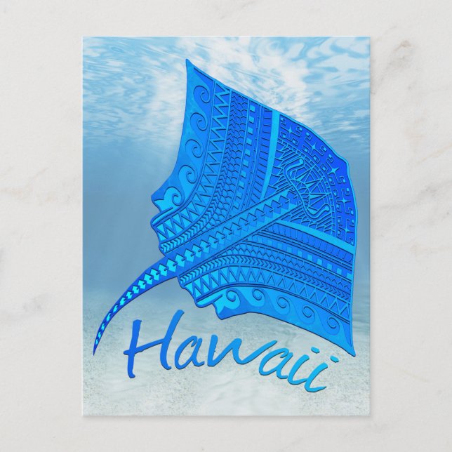 Tribal Hawaiian Stingray Postcard (Front)