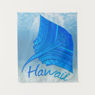 Tribal Hawaiian Stingray Tapestry