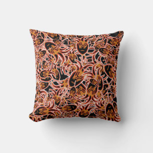 Tribal head illustration motif pattern cushion
