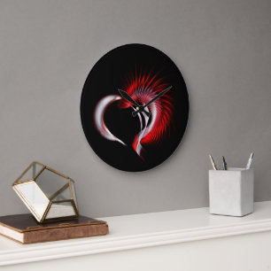 Tribal Heart Large Clock