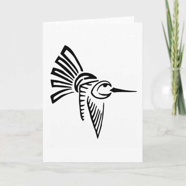 Tribal Hummingbird Card (Front)