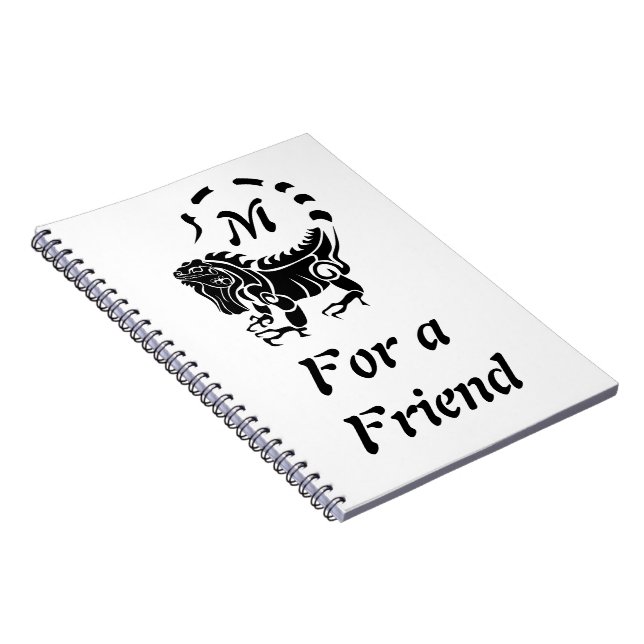 Tribal Iguana Monogram Notebook (Right Side)
