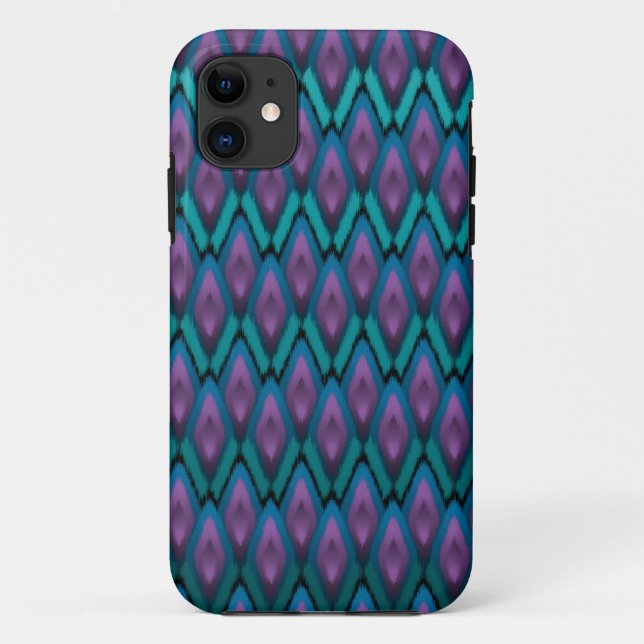 Tribal Ikat Zigzags and Diamonds Pattern Case-Mate iPhone Case (Back)