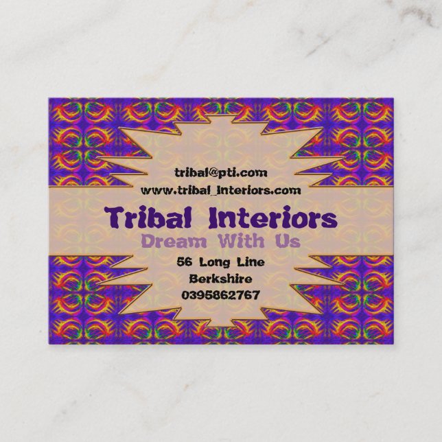 Tribal Interiors 2 Profile Card (Front)