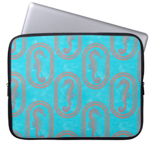 Tribal Island Seahorse Laptop Sleeve