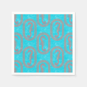 Tribal Island Seahorse Napkin