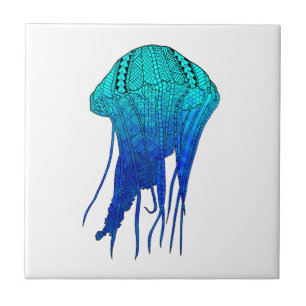 Tribal Jellyfish Ceramic Tile