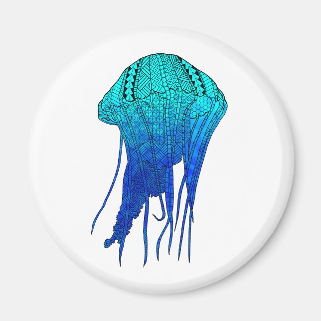 Tribal Jellyfish Magnet (Front)
