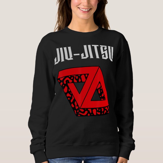 Tribal Jiu Jitsu Double Gracie Traingle Mma Muay T Sweatshirt (Front)