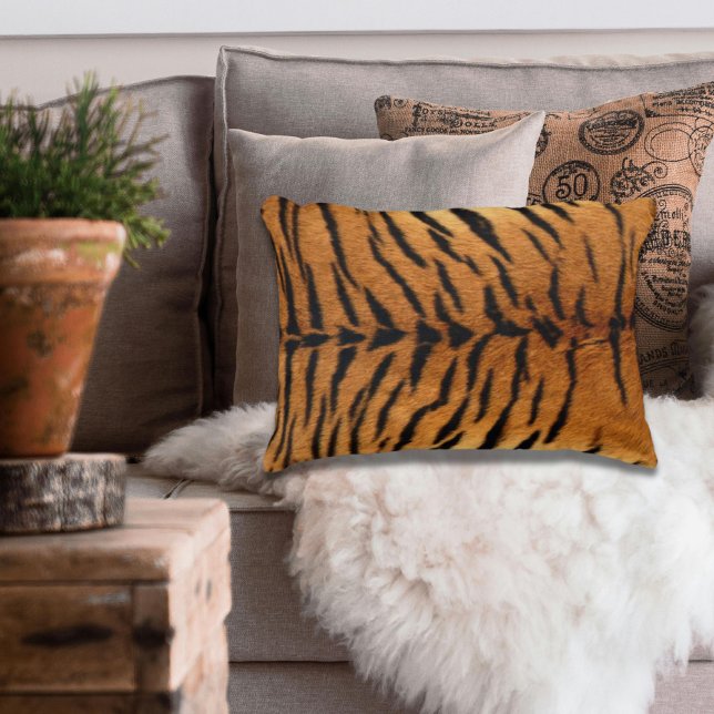 Tribal jungle animal fur Tiger Print Decorative Cushion (Creator Uploaded)