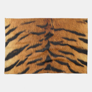 Tribal jungle animal Tiger Print Tea Towel