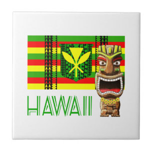 Tribal Kanaka Maoli And Tiki Ceramic Tile