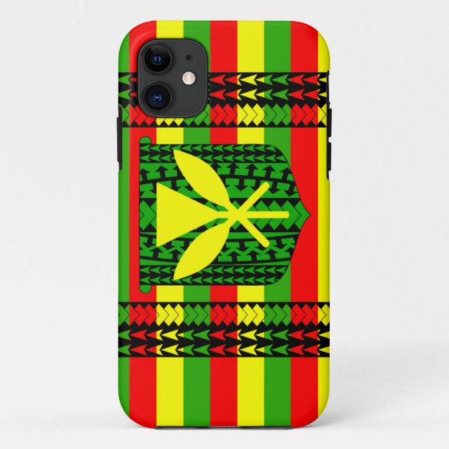 Tribal Kanaka Maoli Flag Case-Mate iPhone Case (Back)