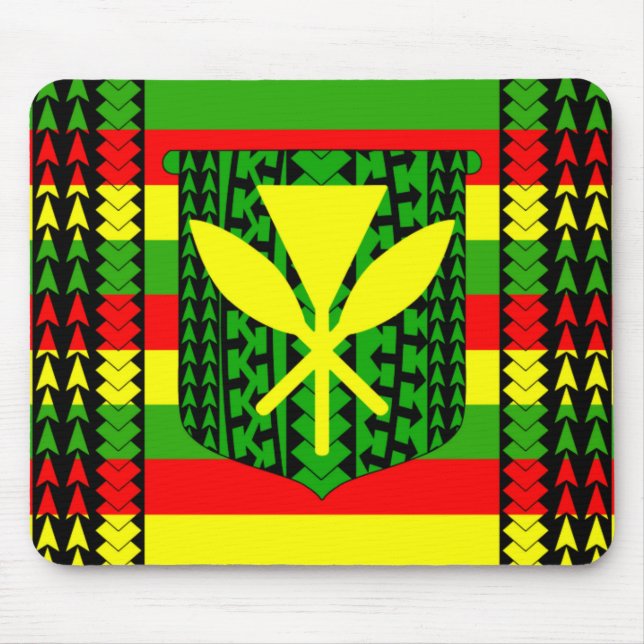 Tribal Kanaka Maoli Flag Mouse Pad (Front)